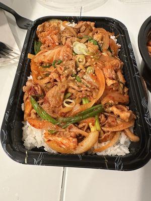 Kimchi Chigae (pork) over rice