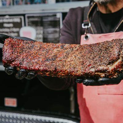 Black Market BBQ Eugene's RIBS! A must try. Seasoned with SALT, Pepper and Love. WE LOVE WHAT WE ARE DOING, and you can taste it.