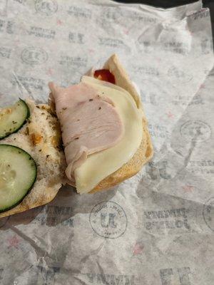 1 piece of turkey on a $7 sub