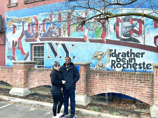 "Greetings From Rochester, N.Y." mural (pic taken 02/10/24)