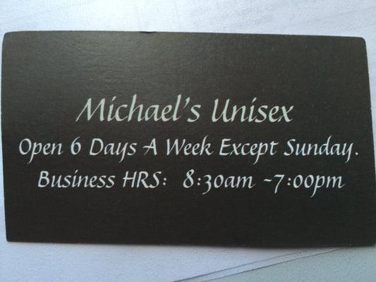 Business Card and Information (side 2)