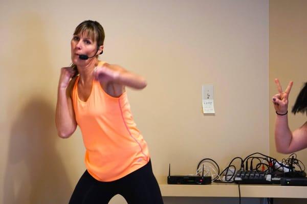 Jeanette, teaching a Strike class