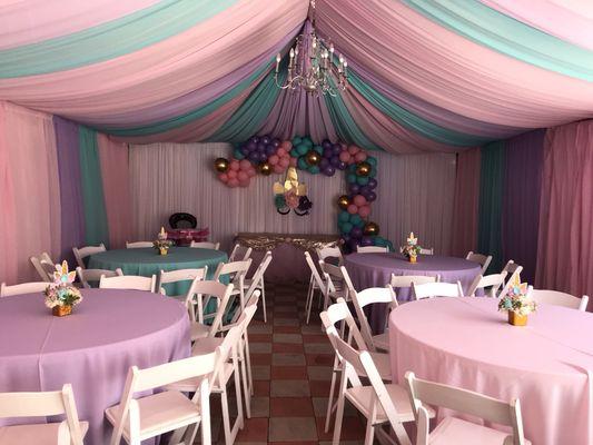 Tent draping