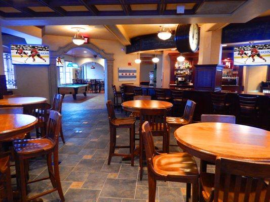 Here is a shot from the English Pub looking into the Mexican bar with pool table.