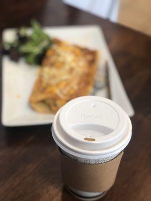 Chorizo Classic Crepe and Carmel Latte