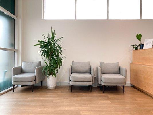 Comfortable chairs for patients