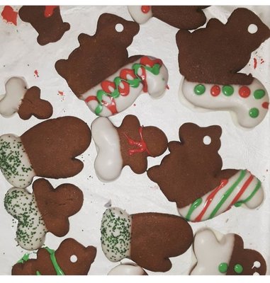 Freshly Baked Gingerbread decorated theme cookies is our specialty.