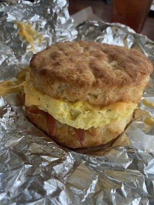 Bacon egg and cheese biscuit!