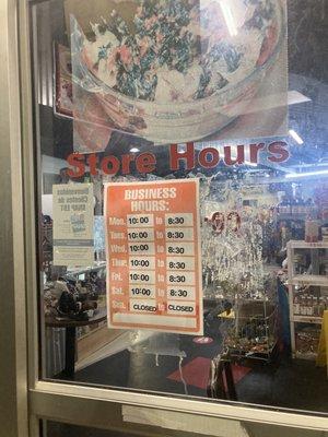 Store hours