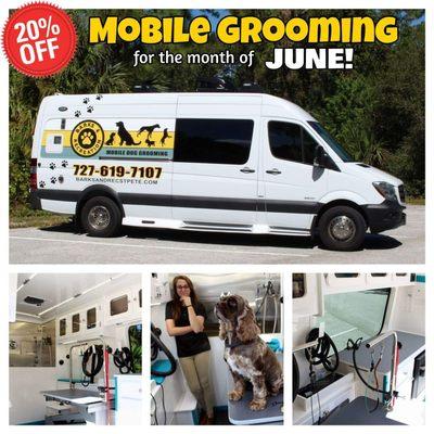 20% Off Mobile Grooming for the Month of June!!