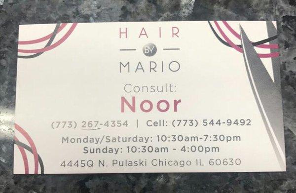 Call us now! Ask for Noor