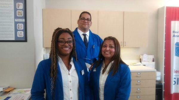 Here is 3 of the best employees ever. 3 former American Career College Students. Great job. I got new glasses on Saturday.