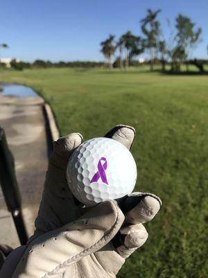 #WageHope with the purple ribbon!  November is pancreatic cancer awareness month.