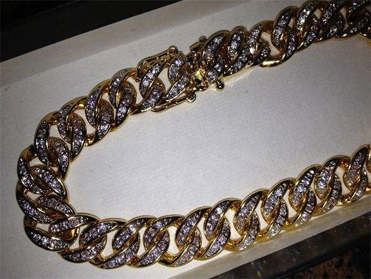 Iced out Diamond Chain bought for my husband. Got the best price for it