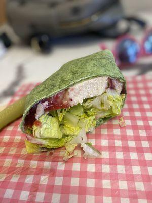 The Berry Turkey Wrap. It was supposed to have spinach but they used regular lettuce.