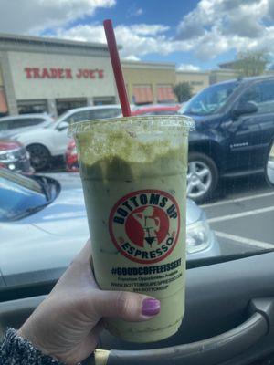 Large Iced matcha tea