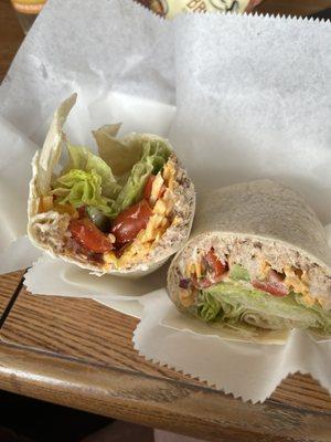 Loaded tuna salad wrap