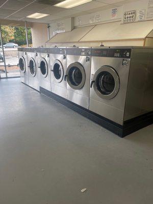 Larger washing machines. $7.50 per wash.