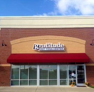 Gratitude Hot Yoga Center in Falls River Shopping Center. Raleigh, NC