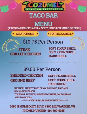 Taco bar