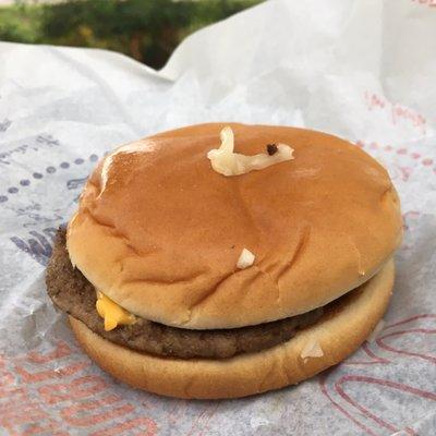 Onions on top of my burger when I took the wrapping off