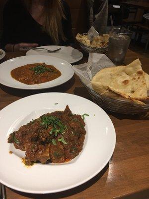 Dosa, chicken tikka masala, goat curry, naan!!