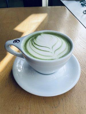 Strawberry matcha latte