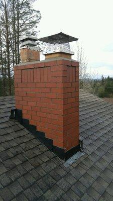 Yep we rebuilt this chimney!  Look at its beauty