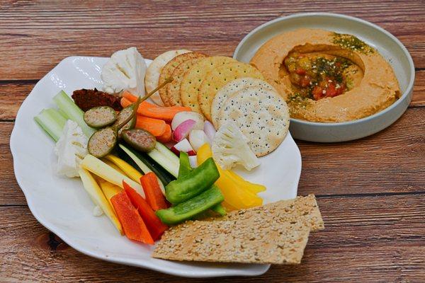 The Veggie & Hummus HappyBoard (Vegan)