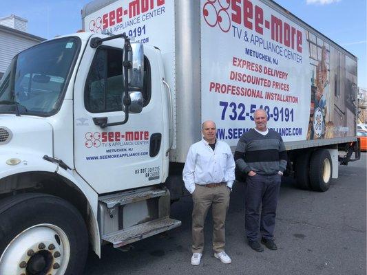 Mark and Gary Tilbor, owners of Seemore Appliance center - family owned and operated since 1959.