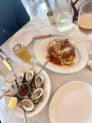 Oysters and Meatball Bruschetta