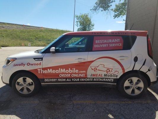 1 of our fleet of food delivery vehicles