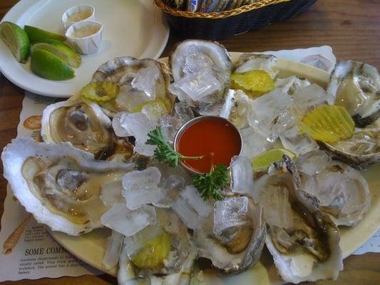 Oysters on half