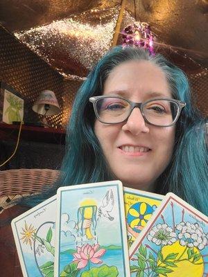 Tarot readings by phone or video are fun, useful and covid-19 safe.