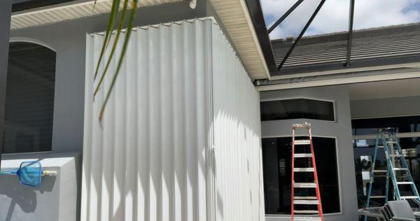 After install - Extra-Strong Accordion Hurricane Shutters with Smooth & Easy Operation