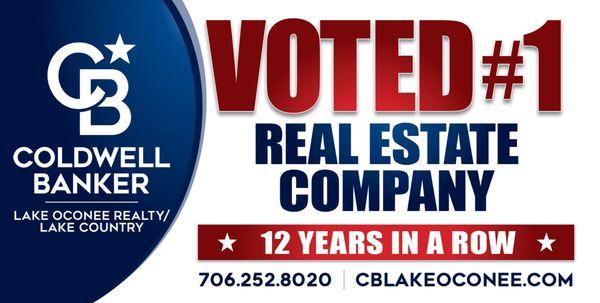 Celebrating 12 Years as the Unparalleled Best in Real Estate - Coldwell Banker Lake Oconee Realty, Voted #1 Once Again!