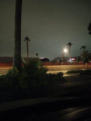 Eating late in a calm chilling night close to the angels stadium