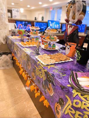 Brickell Vista's Annual Halloween  event for residents and kids   . Candy  , cupcakes  , cookies  , and treats  etc..