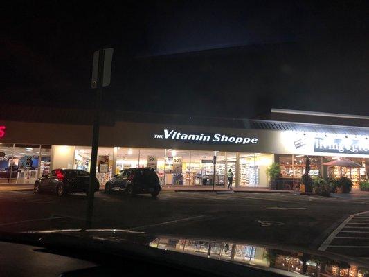 Outside the vitamin shoppe..