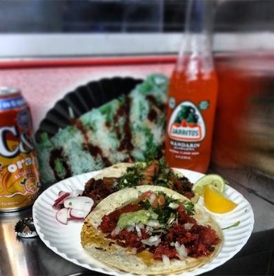 Chorizo and Bistek tacos