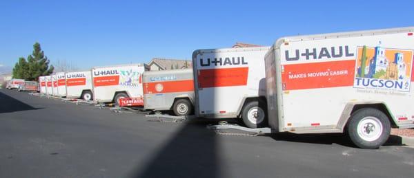 we rent u-haul trailers.