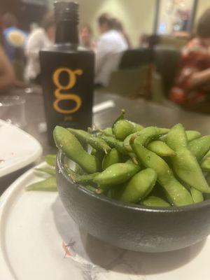 Edamame and gjoy sake