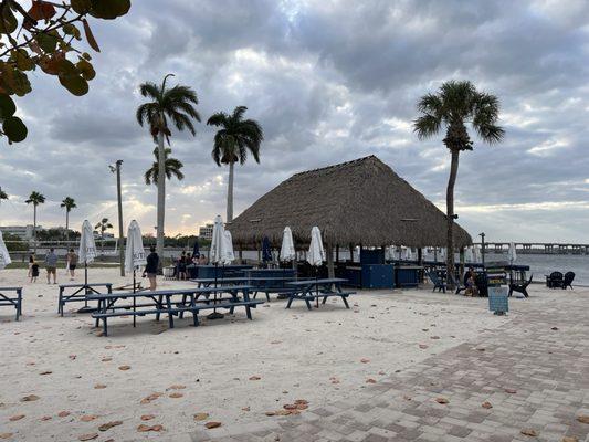 Pavilion with volleyball court