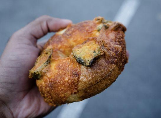 Jalapeño Cheddar Bagel