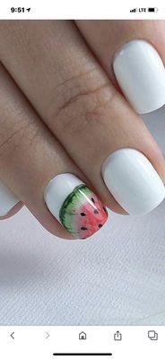 This is the picture of the watermelon design we showed them.