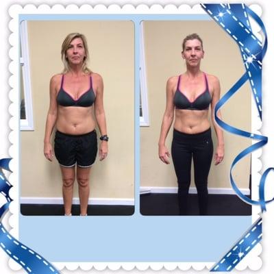 Angela winning our 6 week transformation challenge