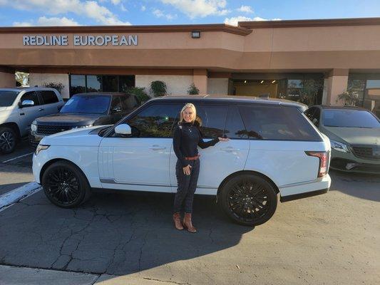 India with her new car!!