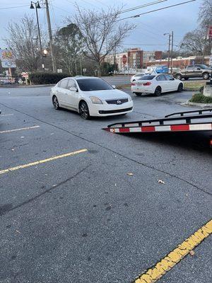 I had to pay to get my car towed because the tire was bad and it was the wrong size.