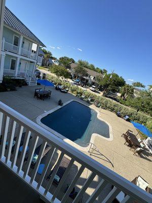 Balcony and pool