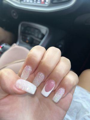 glitter acrylics